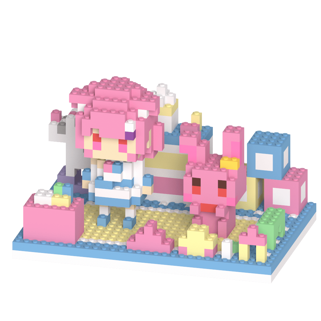 真白ぽん+ぴんちうさぎ+ステージ 3種セット - ミタクルブロック公式オンラインストア