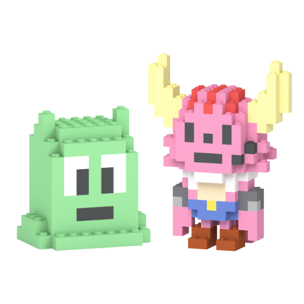 ミタクルブロック ポンコツクエスト カクVer+イムラVer2体セット