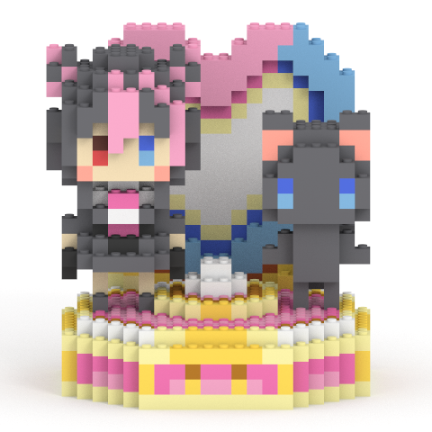 【ボイス&楽曲付き】黒桐アリア + 黒猫家 + ステージセット