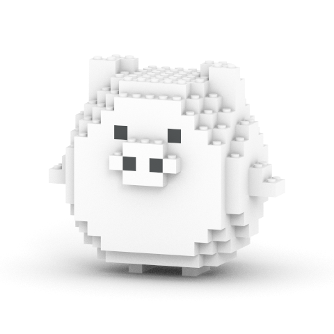 冬毛ぶたさん ミタクルブロックコラボフィギュア