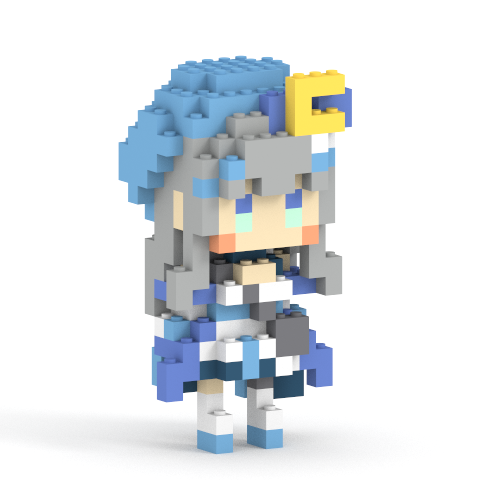 【直筆サイン入りミニ色紙付き】水月りうむ ミタクルブロックコラボフィギュア