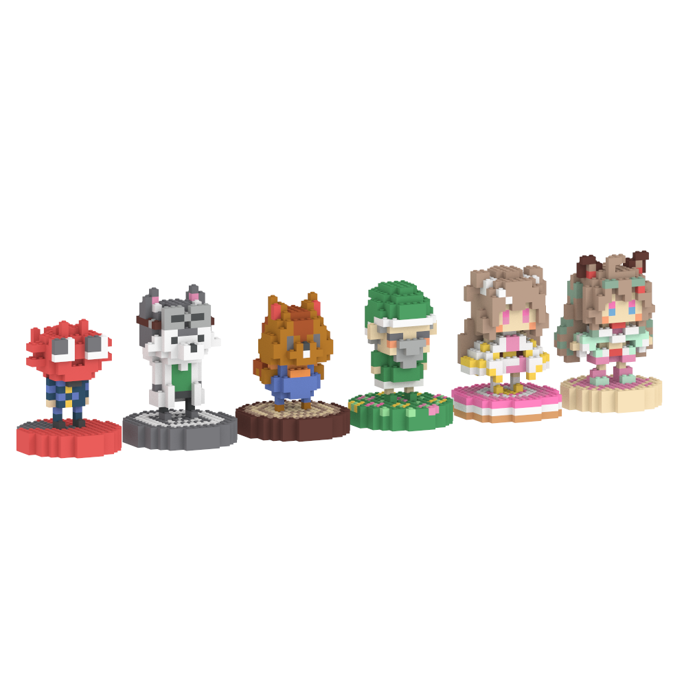 【オリジナル動画特典付き】わちゃ部 コンプリートセット(キャラ6体＋台座6種)