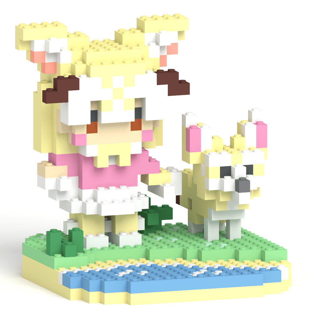 けものフレンズ フェネック + ミニキャラ + ステージセット - ミタクルブロック公式オンラインストア