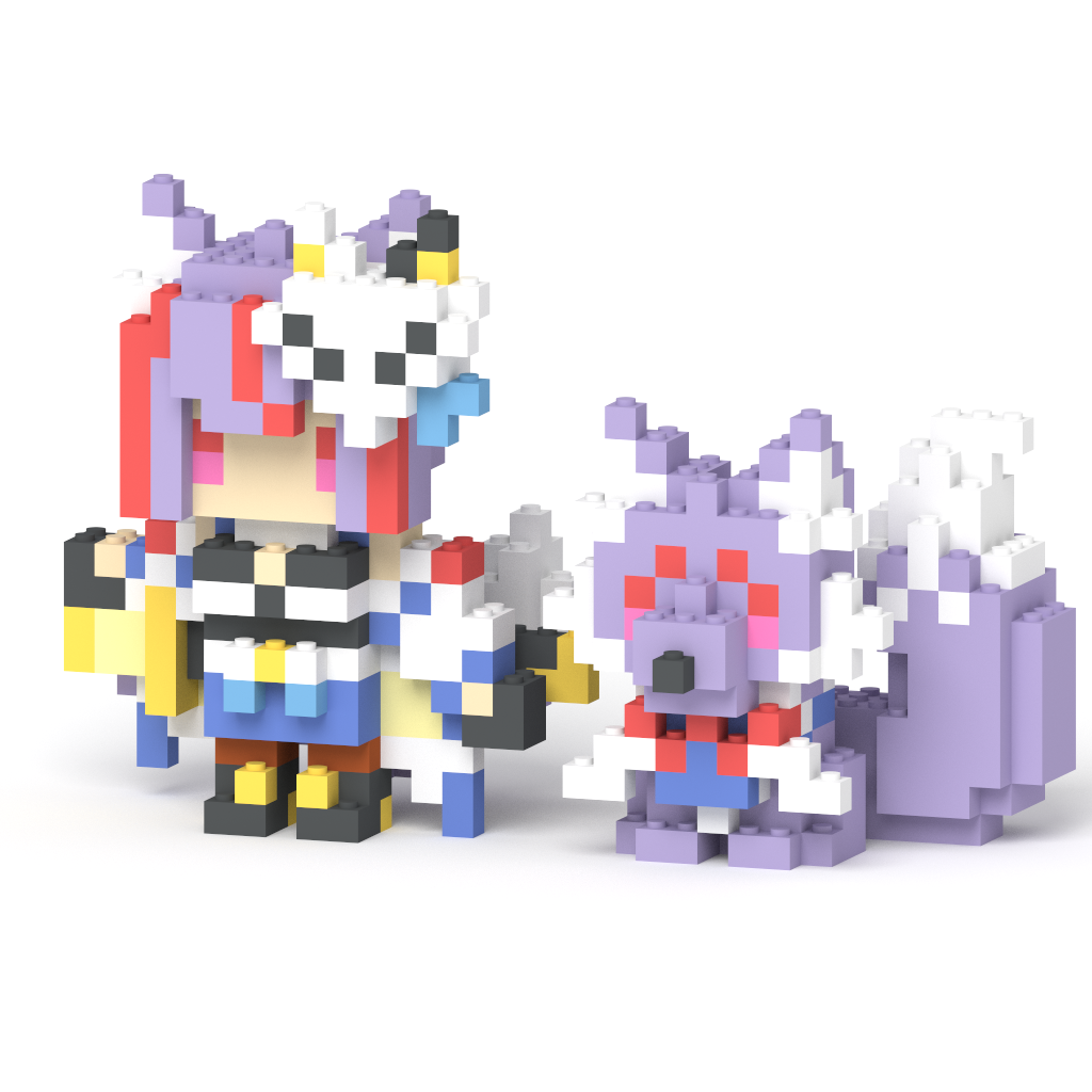 雪尾紺 ＋ 雪尾紺(狐の姿) セット