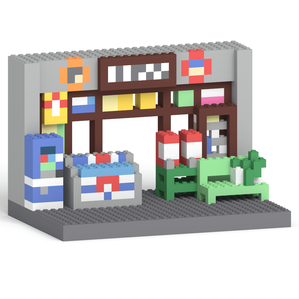 【描き下ろしポストカード付き】純愛上等！ かめいやステージセット ミタクルブロックコラボフィギュア - ミタクルブロック公式オンラインストア