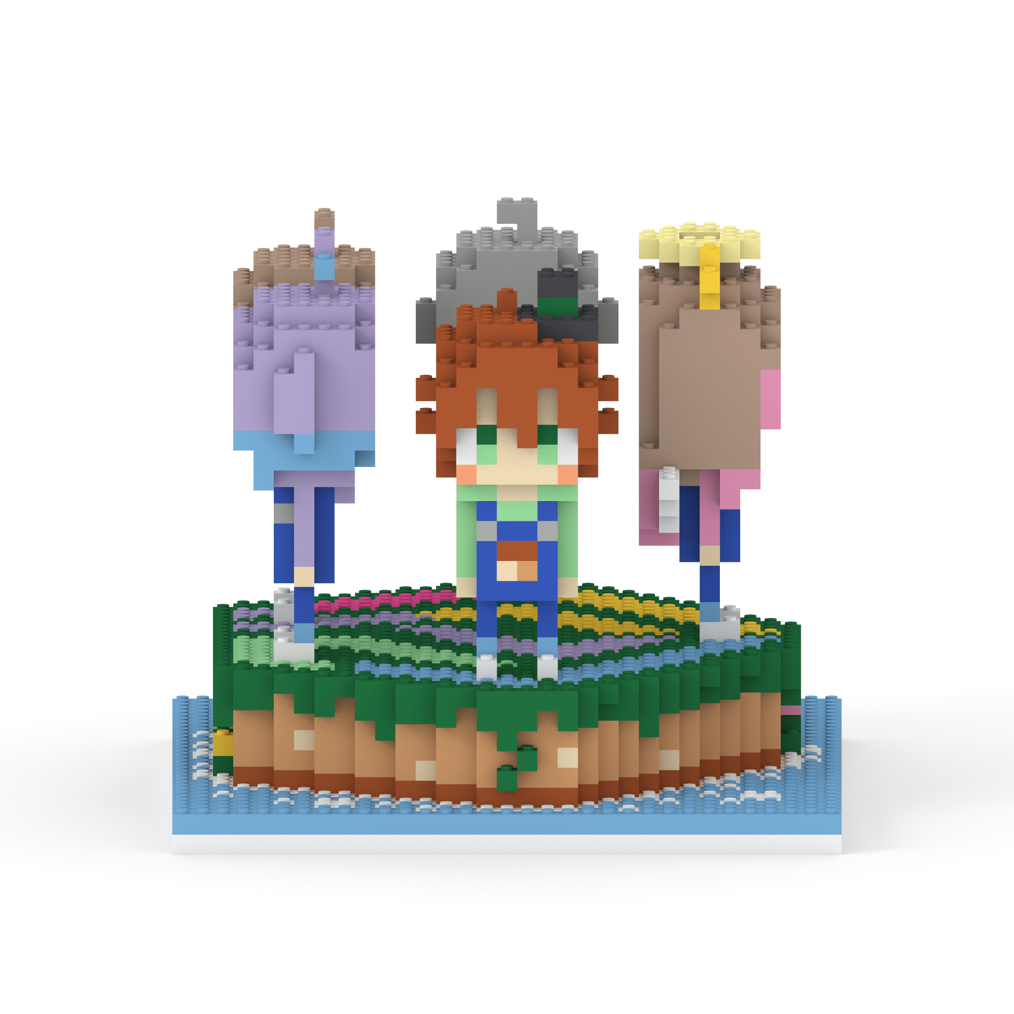 ぱちしゅうのげーむ屋さん キャラ5体＋ステージセット ミタクルブロックコラボフィギュア - ミタクルブロック公式オンラインストア
